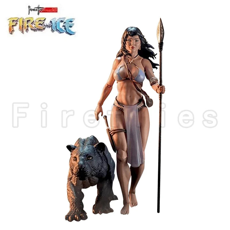 [Pre-Order]1/12 6inches Frazetta Girls Action Figure Fire and Ice ICON Collectibles Dark Wolf Teegra Ver2 Anime Model Toy