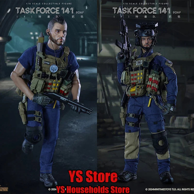 1/6 Task Force 141 Military Combat Cloth Action Figure Collection Bulletprood Vest Design Mini Times Toys M051 12" Soldier Model
