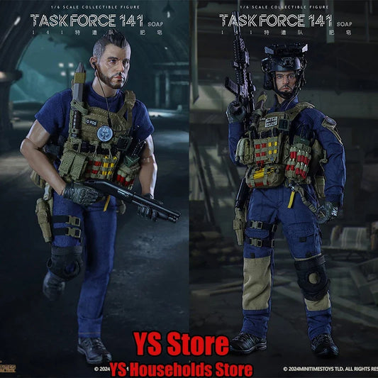 1/6 Task Force 141 Military Combat Cloth Action Figure Collection Bulletprood Vest Design Mini Times Toys M051 12" Soldier Model