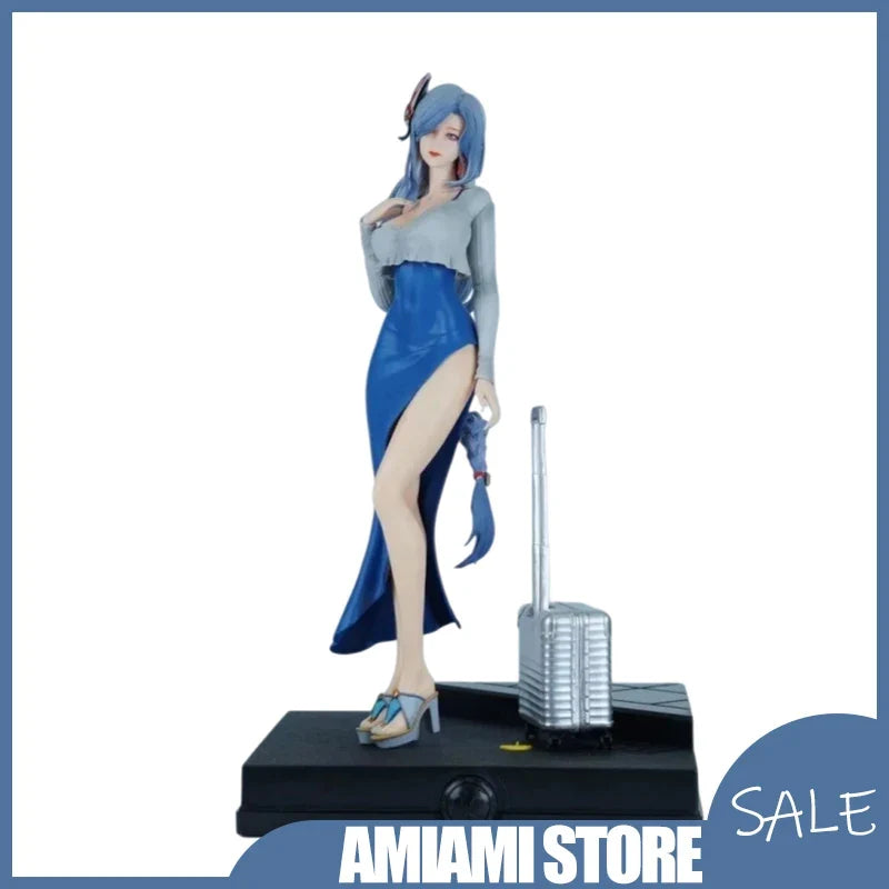 48cm Genshin Impact Shenhe GK Crane Fairy Statue Elegant Adeptus Figure Anime Collectible Desktop Model Birthday Christmas Gift