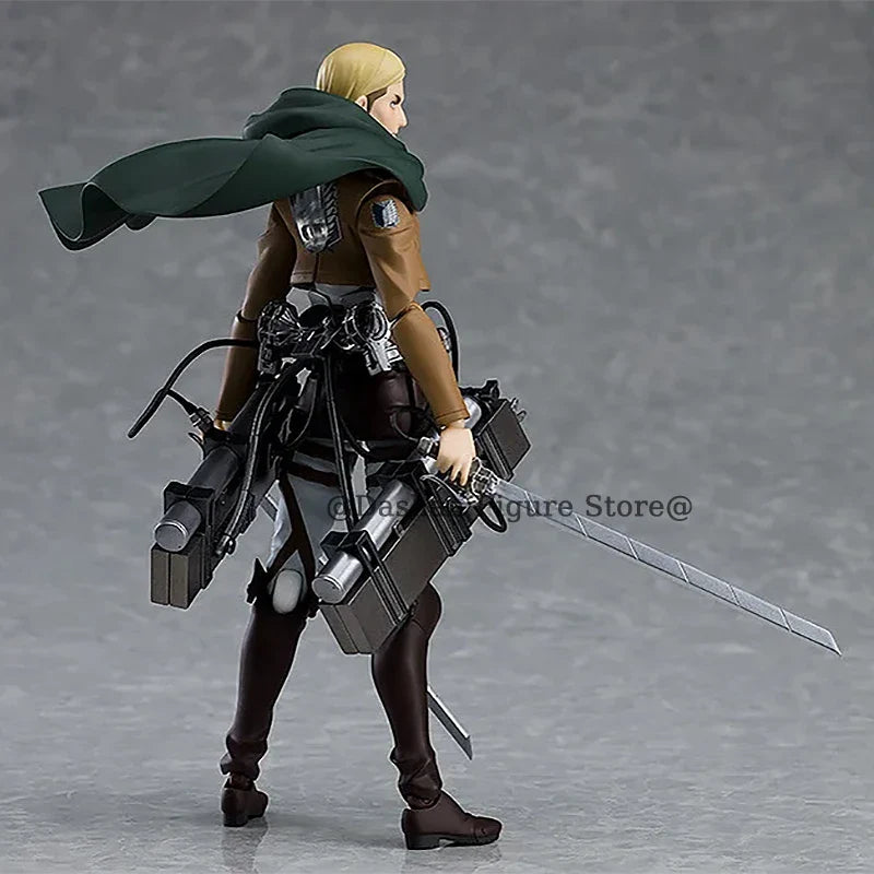 Attack on Titan Action Figure Figma 446 Erwin Smith Figures Anime 15cm Collection Movable Shingeki no Kyojin Model Toys Gifts