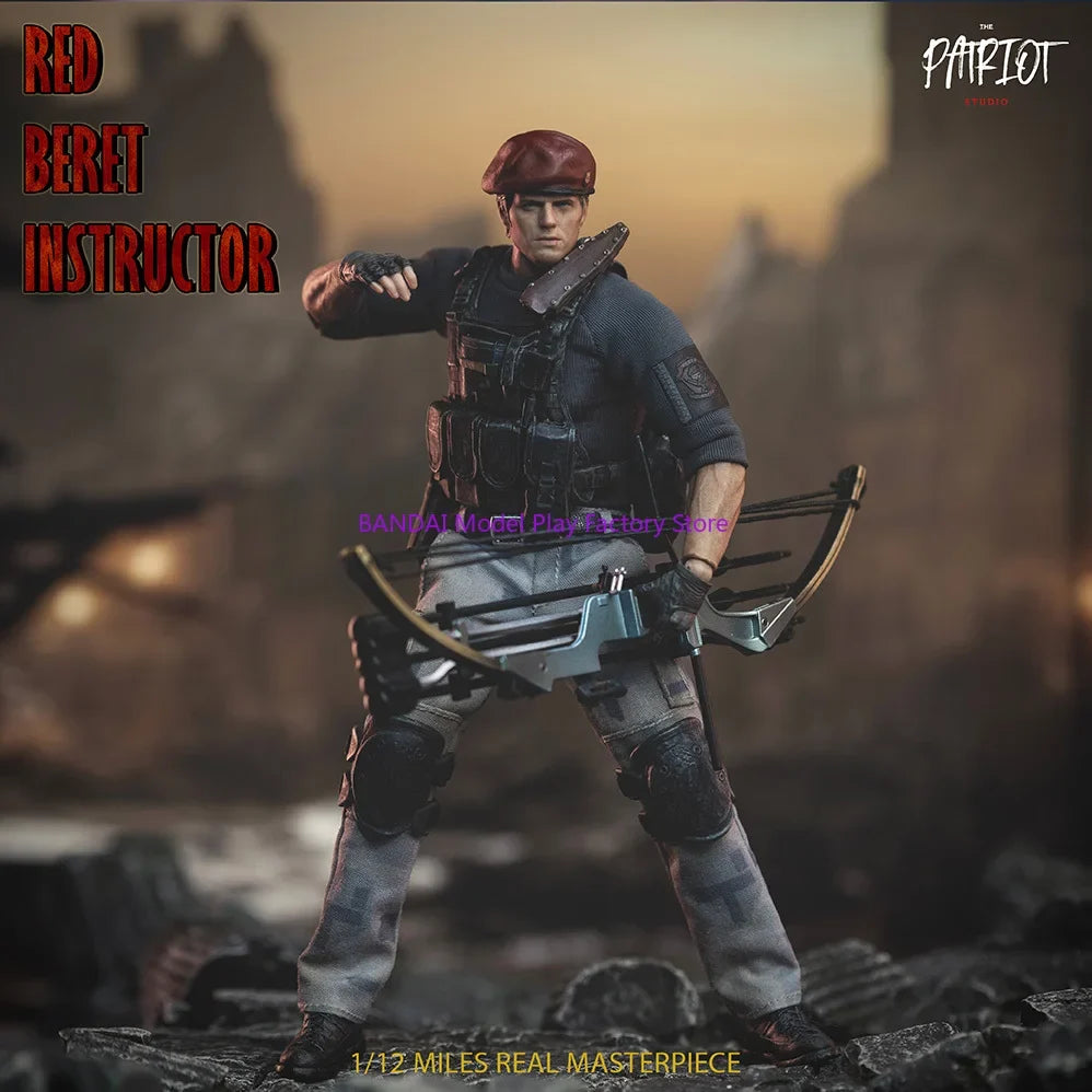 In Stock Patriot Studio 1/12 Scale H.C.F Undercover Red Beret Instructor Jack Crowsa 1.0 Full Set 6in Male Action Figure Model