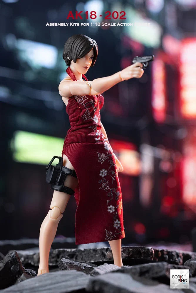 Presale BorisPing AK18 1/18 Scale Classic Game Character Special Agent Female Warrior Full Set Model 3.75 Inch Action Figure