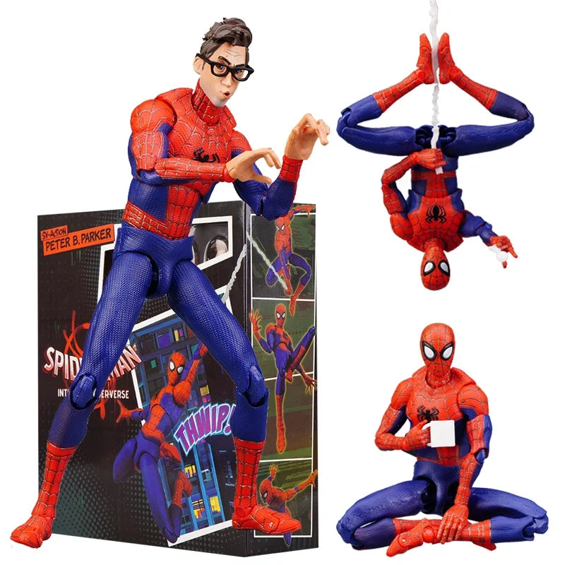 Sentinel Sv Action Miles Morales Gwen Stacy Figure Spiderman Model Spider-man Into the Spider Verse Peter Miles Figurine Toys