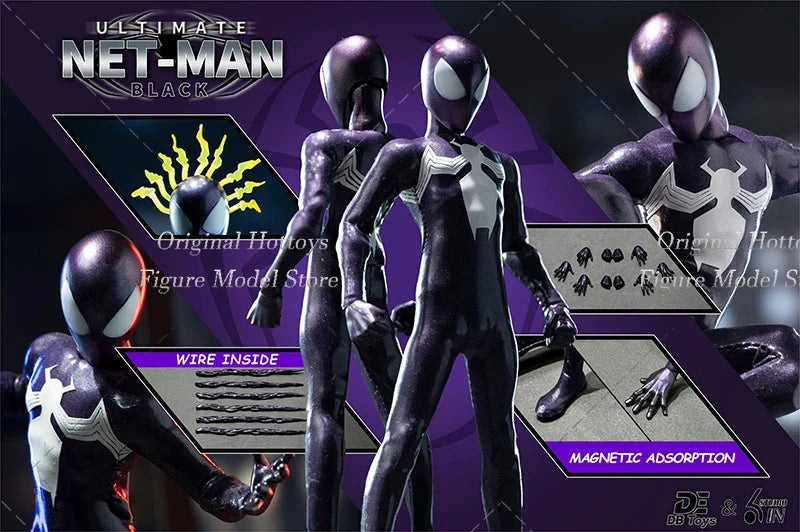 1/12 Scale Male Soldier Ultimate Netman Red /Black Spider Hero Full Set 6-inches Action Figure Model Doll Gifts Collecion