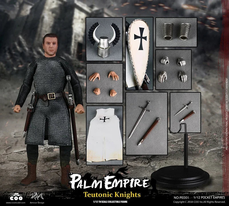 COOMODEL 1/12 Handheld Empire Series PE001 Teutonic Knights PE003 Hospital Knight Full Set 6" Action Figures In Stock