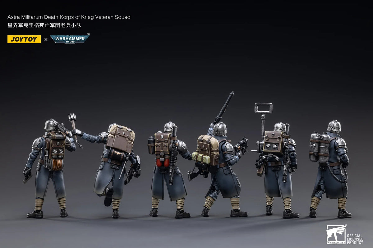 【SF】JOYTOY 1/18 Action Figure Warhammer 40K  Astra Militarum Death Korps of Krieg Veteran Squad Sergeant  Prime Model Toy Gift
