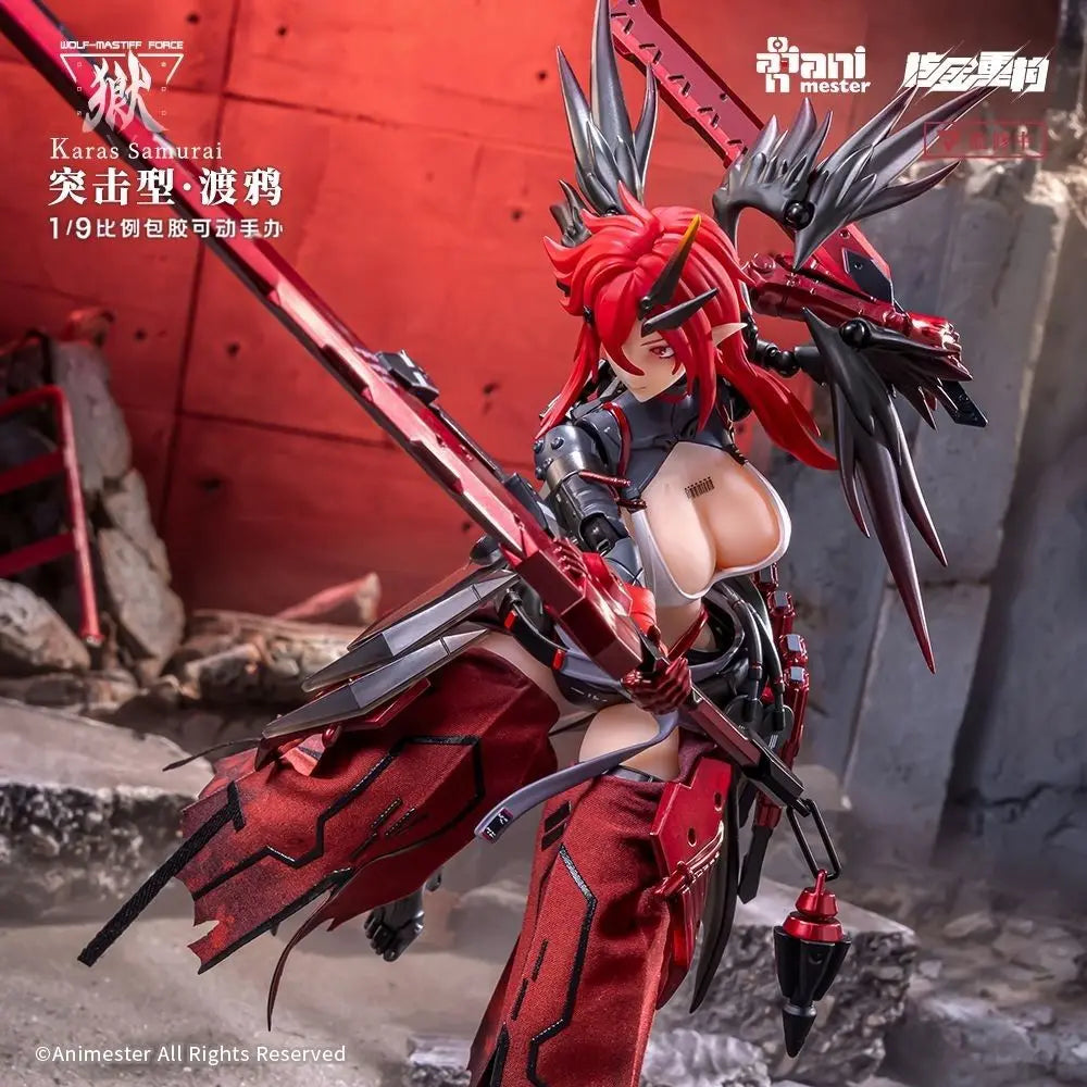 AniMester Barbera Red Action Figure Vodka Mirror Karas Samurai Figurine 1/9 Thunderbolt Task Force Model Kit Collection Toy Gift