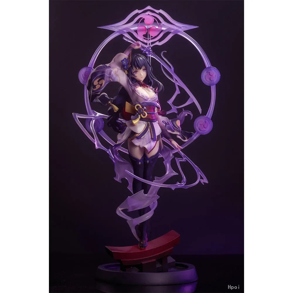 23CM Anime Game Genshin Impact Raiden Shogun Figure Cute Cool Anime Model Toys Gifts Collection Action Figure  Ornaments PVC