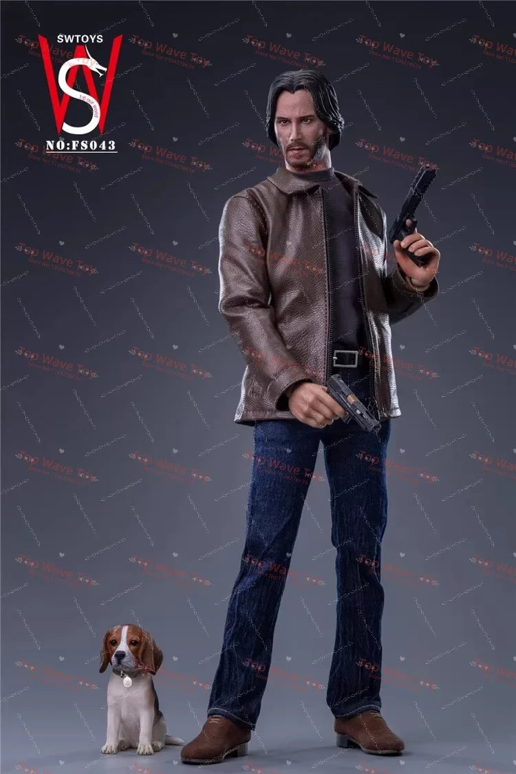 New Stock SWTOYS FS043 Scale 1/6 John Wick Swift Pursuit God Killer Full Set Moveable Action With Pet Dog Action Figure Toy