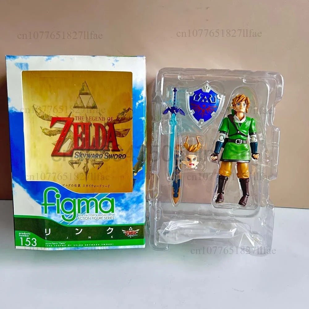 Figma 153 The Legend of Zelda 153 Skyward Sword 14cm Link Action Figure Model Toy Joint Movable Doll Room Ornament Gift For Kids