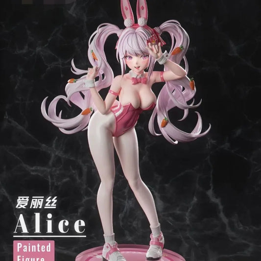 Nikke Alice Bunny Girl Anime Figure - Collectible Model Kit | Desktop Decor + Gift for Anime Fans (Premium Detail, Cute Design)