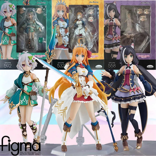 In Stock MAX Factory Original Box FIGMA 532 558 592 Pecorine Karyl Kokkoro Action Figure Model Gift for Kid Foam Box Packaging