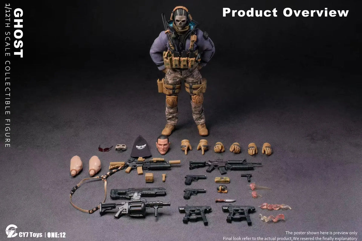 【MT】Pre-sale CY7 TOYS GHOST Death Ghost 1/12 Action Figure Model Collection