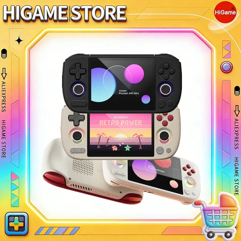AYANEO 64G Hall Joystick Retro Pocket Consoles AIR Mini 4.2-inch Screen Retro Android Handheld Gaming Consoles MTK Helio G90T