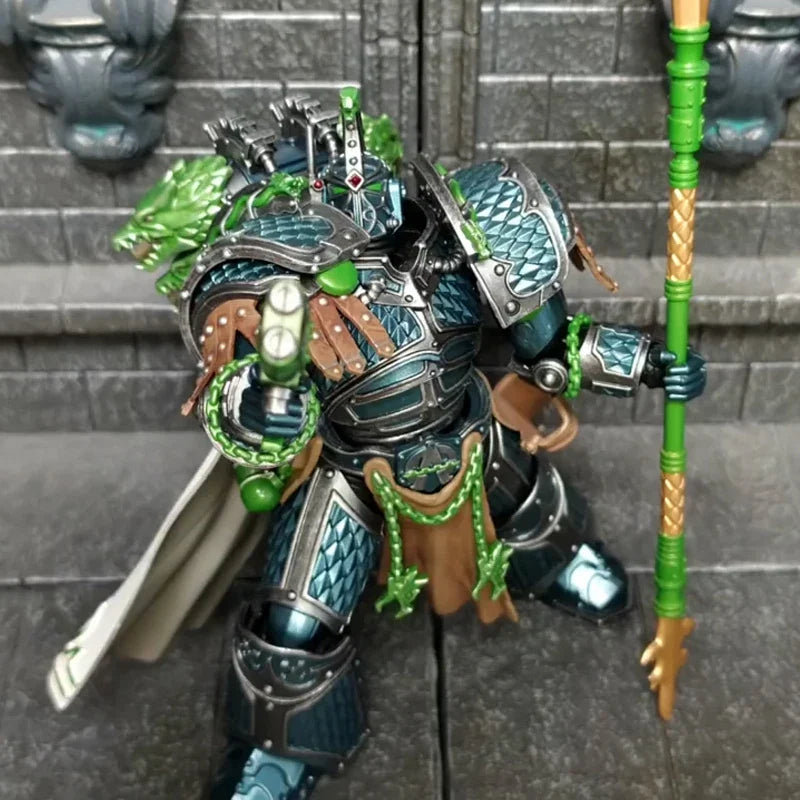 JOYTOY Warhammer 40K Alpha Legion Alpharius Alpharius 1/18 Action Figure Primarch Of The XXth Legion Anime Figures Toys Model