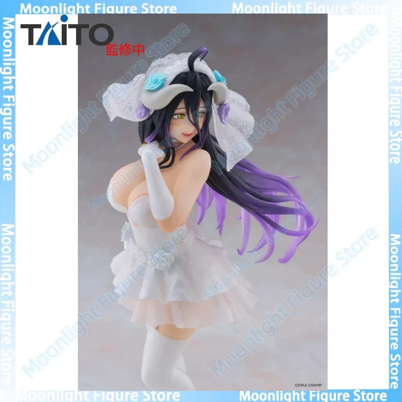 In Stock TAITO Coreful Overlord Albedo Wedding Dress Desktop Cute Dolls Anime Action Figure Toy Gift Model Collection