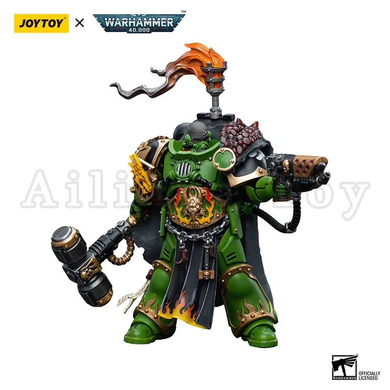 JOYTOY 1/18 Action Figure 40K Salamanders Captain Adrax Agatone Re-issue Version Anime Model Toy