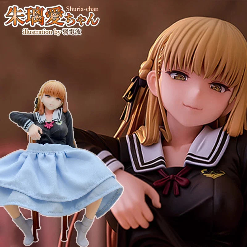 18cm Original Daiki Kougyou Shuria-chan Anime Girl Figure Akari Chan illustration by Jakudenpa Action Figure Model Doll Toy Gift