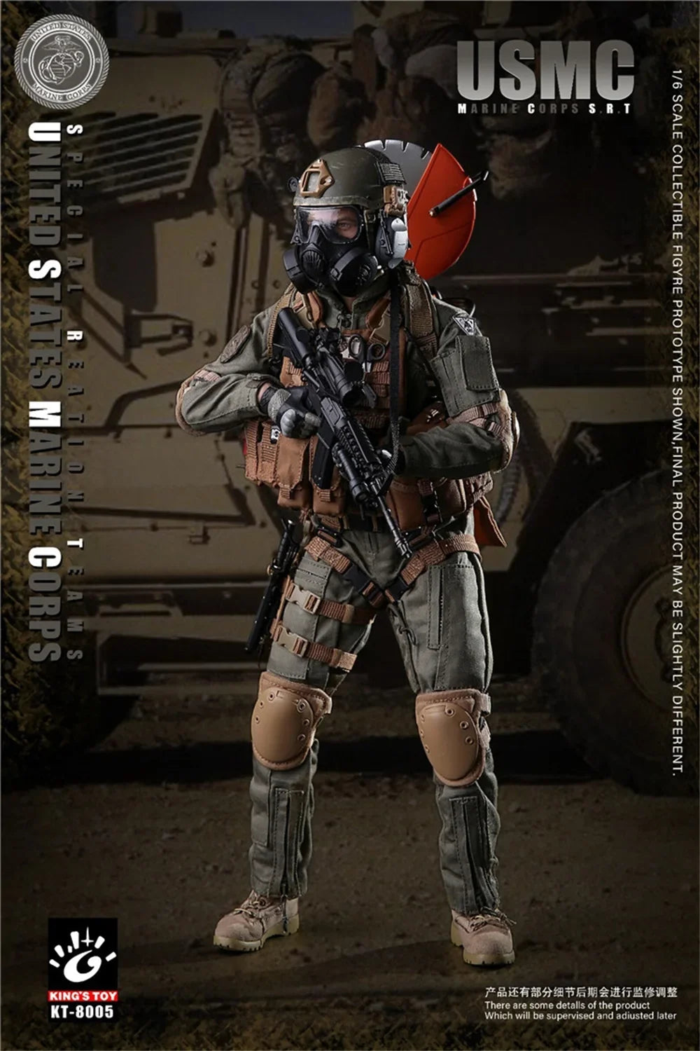 1/6 KING'S TOY KT-8005 USMC SRT Soldier Doll Operation Unit Full Set Moveable Action Figure Full Set Gift For Fans Collect 12"