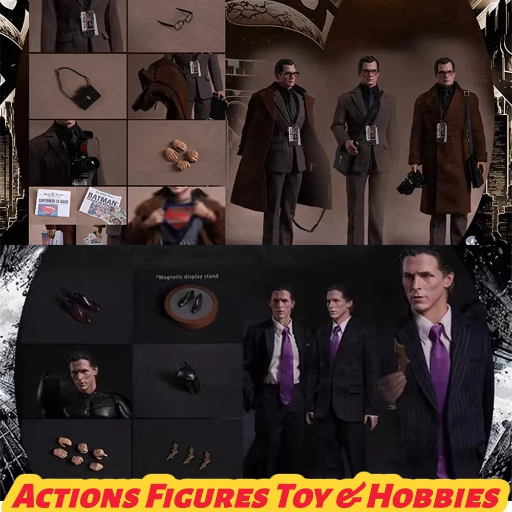 Ghost Toys 1/6 Collectible GH-010 Bruce Wayne GH-011 Super Hero Reporter Clark Kent 12“ Action Figure Full Set Model