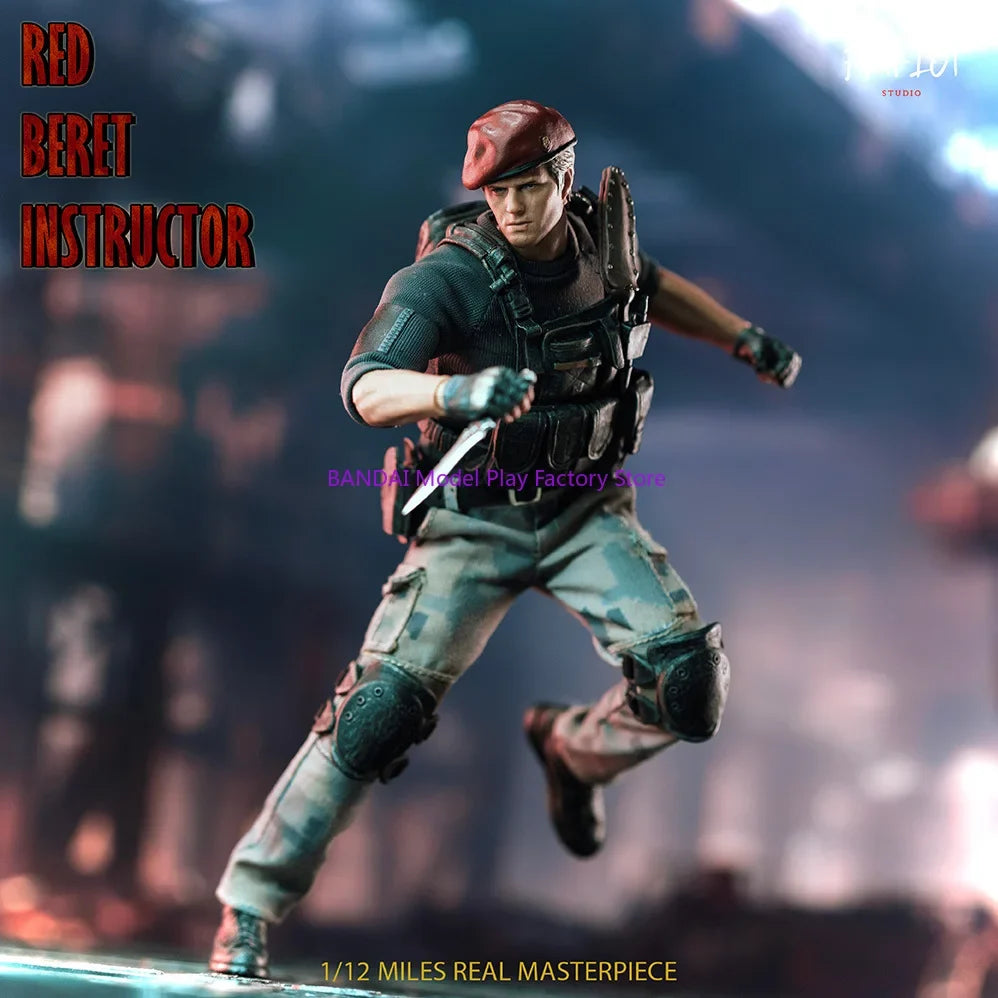 In Stock Patriot Studio 1/12 Scale H.C.F Undercover Red Beret Instructor Jack Crowsa 1.0 Full Set 6in Male Action Figure Model