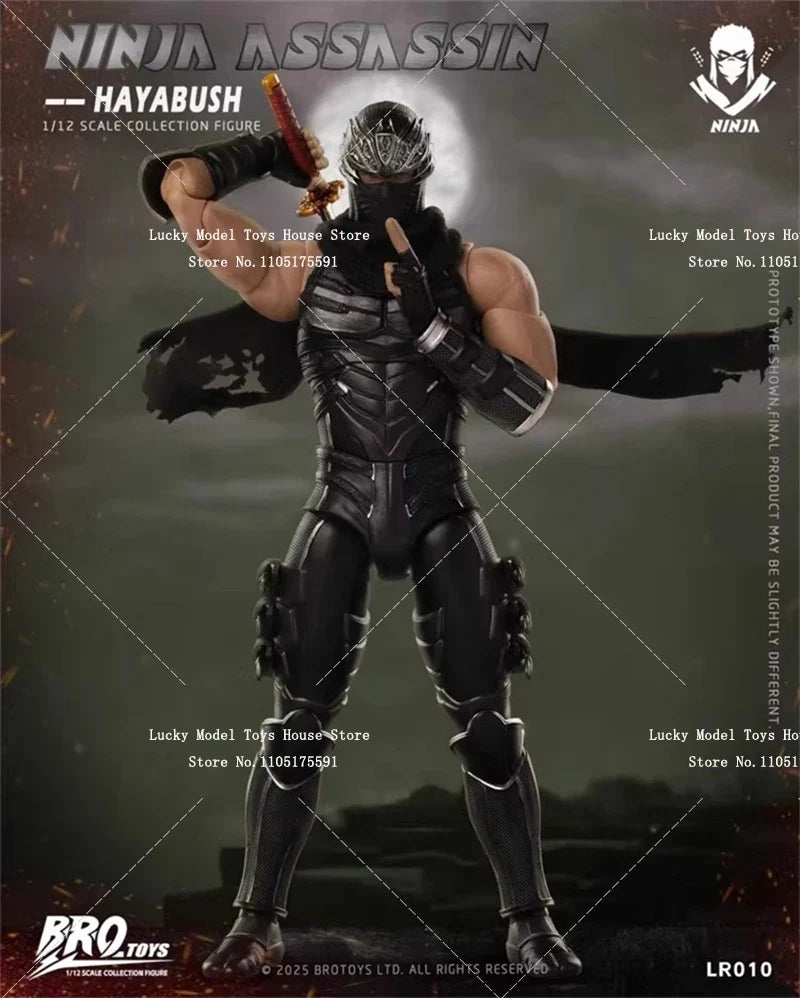 BROTOYS 1/12 Scale Collectible Action Figure Ninja Assassin Hayabush Super Flexible Body Design 6inch LR010 Soldier Model Gifts