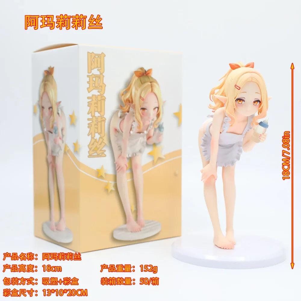 Nikukan Girl Maternal Flat Elf Amaryllis Gk Anime Action Figure Model Statue Pvc Collection Decor Desktop Ornament Toy Doll Gift
