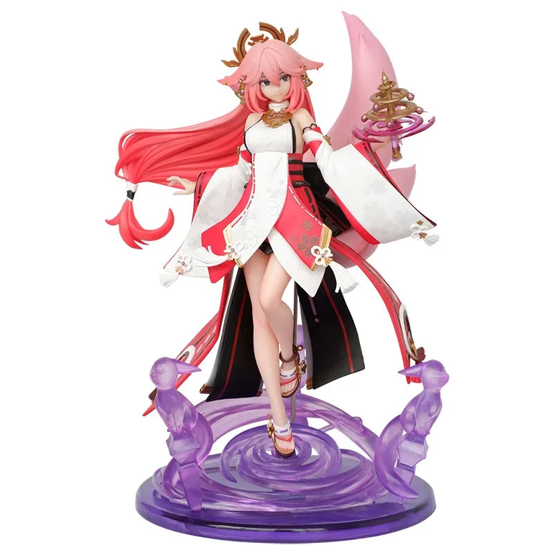 Genshin Impact Yae Miko Figure Game Peripherals PVC Action Figurine Kids Toys Model Collectible Ornaments GIFT