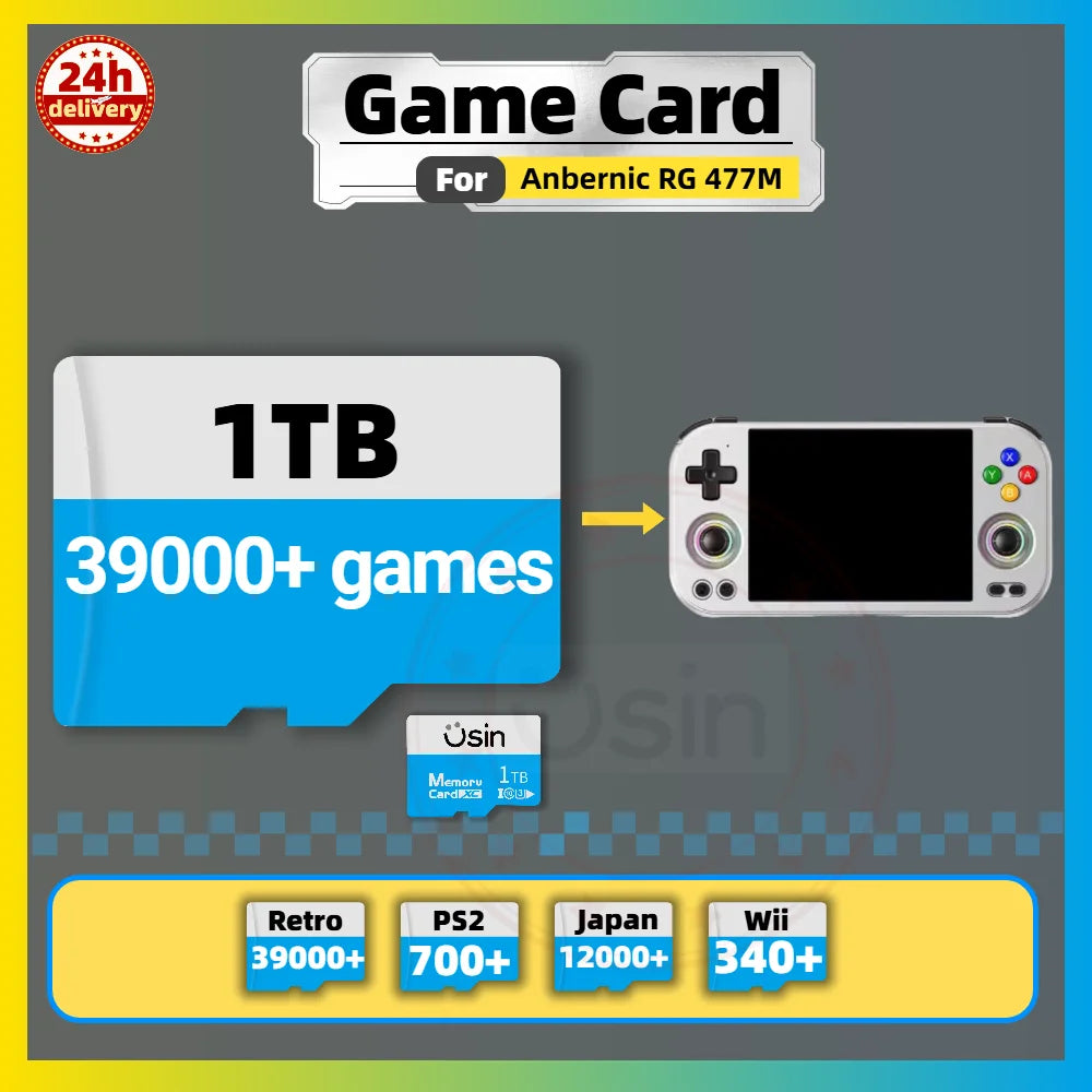 Game SD Card For Anbernic RG477M RG 477M Gaming Console Memory TF Retro Games Portable Handheld Gaming Plug&play 1TB 512G 256G