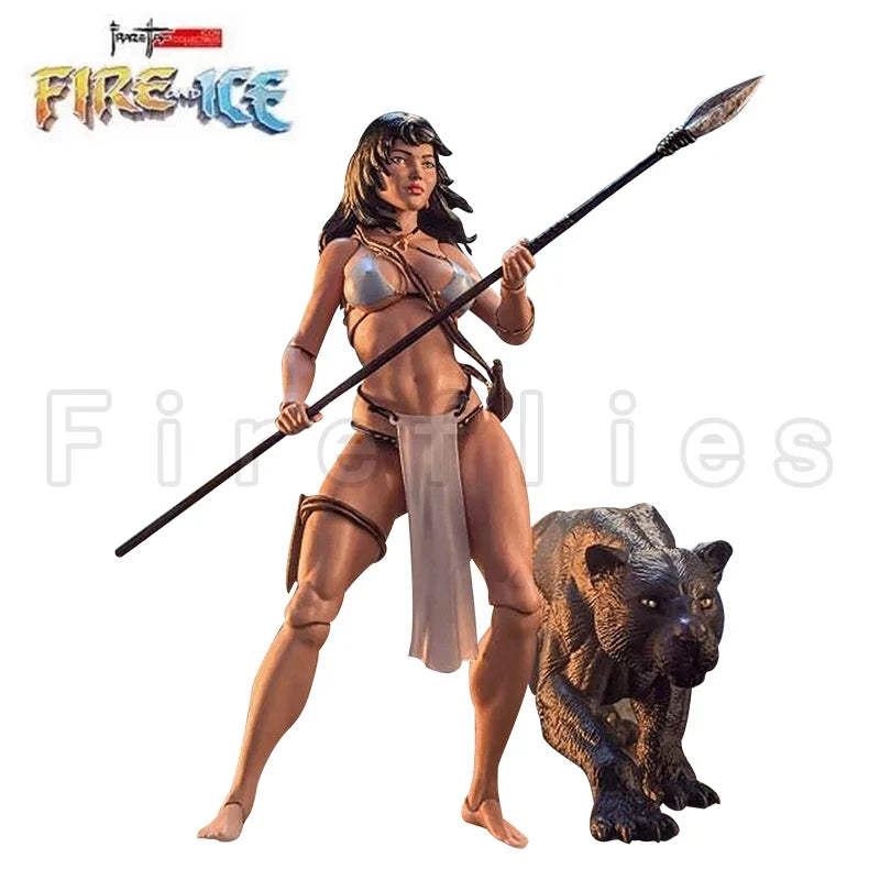 [Pre-Order]1/12 6inches Frazetta Girls Action Figure Fire and Ice ICON Collectibles Dark Wolf Teegra Ver2 Anime Model Toy