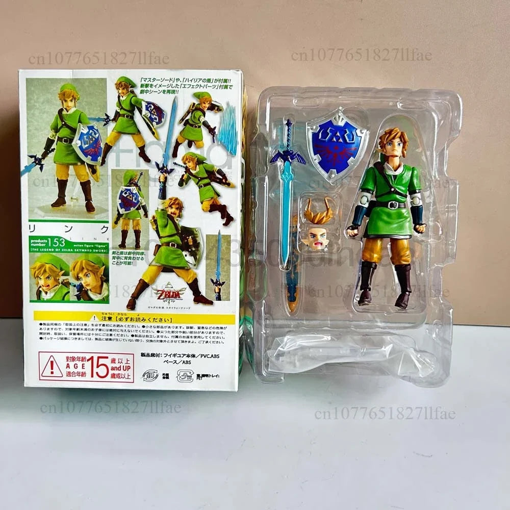 Figma 153 The Legend of Zelda 153 Skyward Sword 14cm Link Action Figure Model Toy Joint Movable Doll Room Ornament Gift For Kids