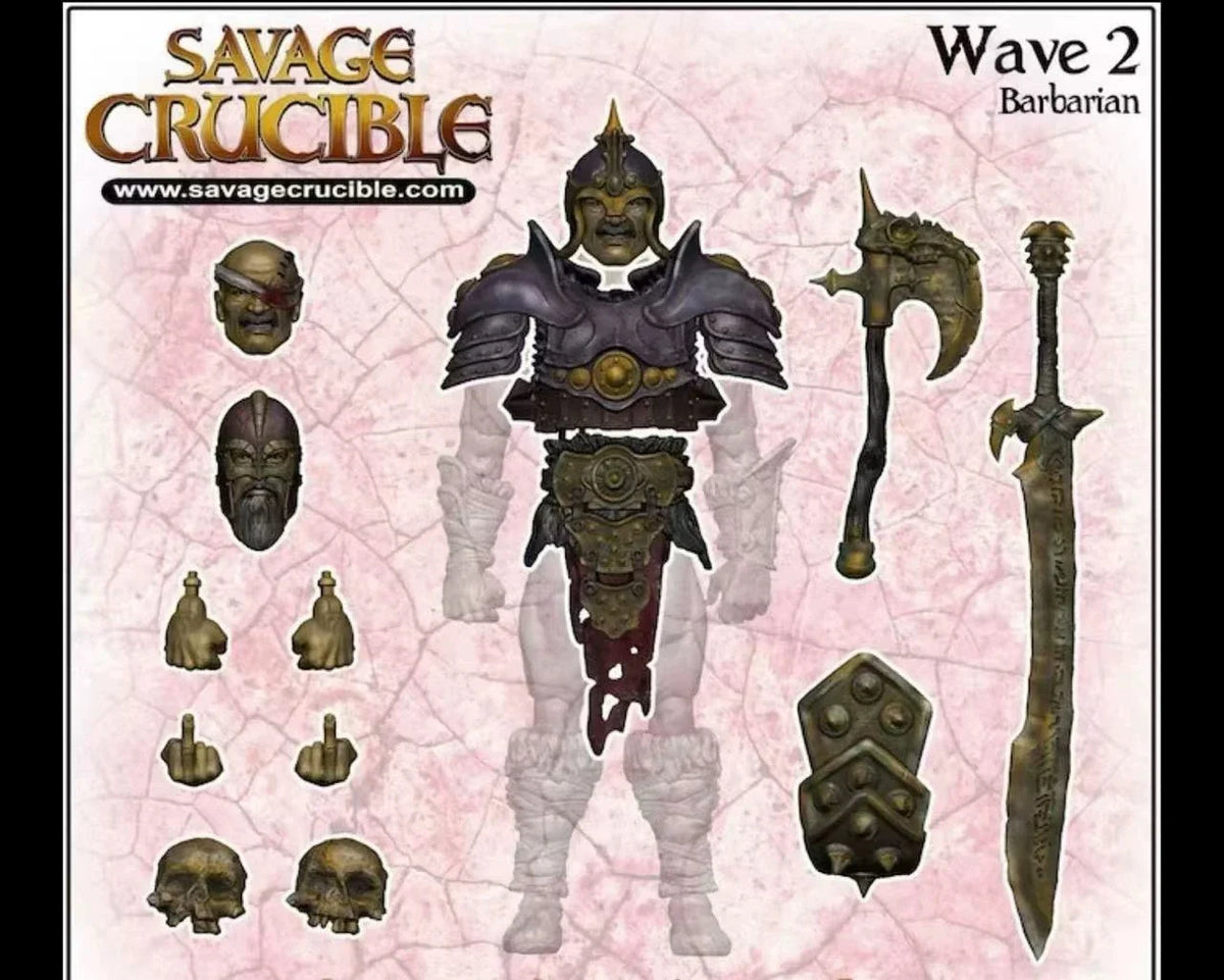 HS Studio 1/12 Scale Male Soldier Barbarian Savage Furnace 2 Waves Full Set Model 6 Inch Action Figure Collectible Toys Gifts