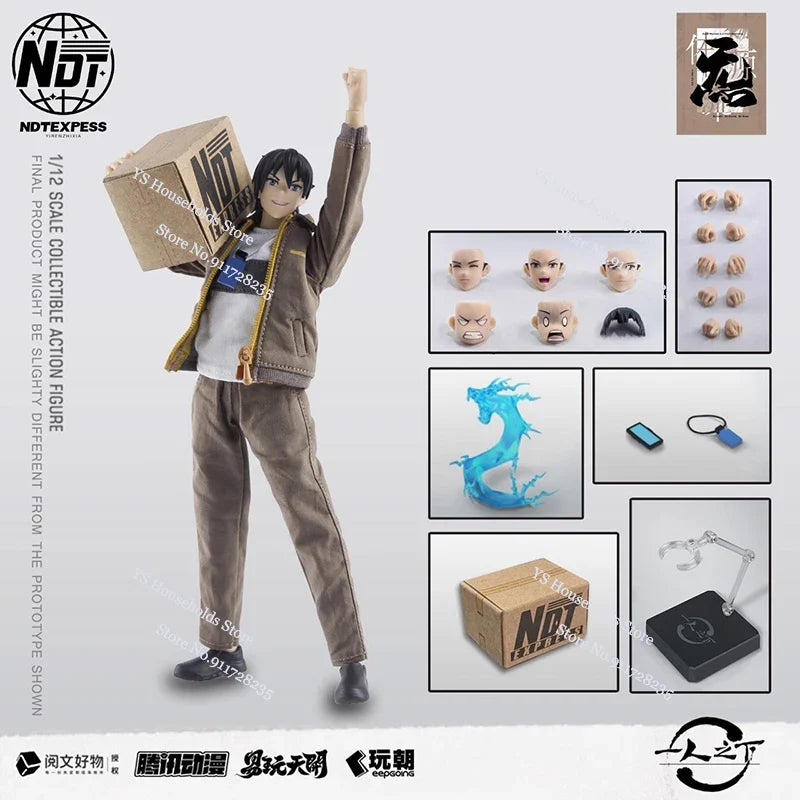 Keepgoing Toys 1/12 Collectible Anime The Outcast Zhang Chulang Feng Baobao Cloth Action Figure 6inch Workwear Soldier Gift Doll