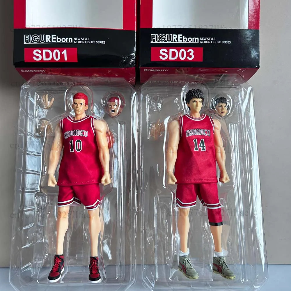 Slam Dunk Shohoku Basketball Player Rukawa Kaede Sakuragi Hanamichi Multiple Figure Eborn SD01 SD03 Action Figure Model Toys