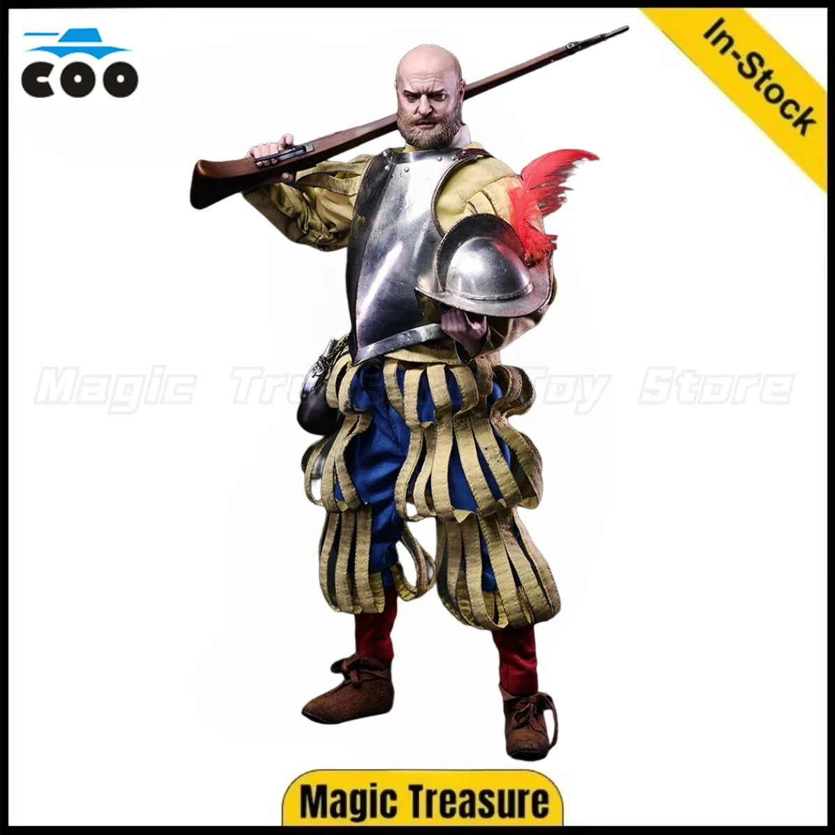 【In Stock】Original COOMODEL SE138 Empire Series-Spanish Conquistador Musket Infantry Commander 1/6 Action Figure Toy Gift