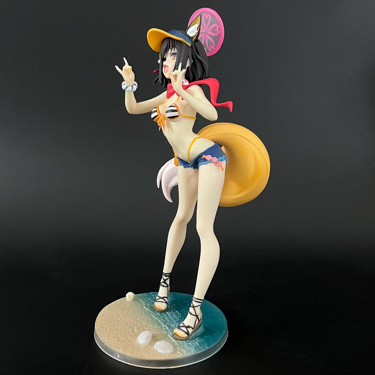 Blue Archive anime Cartoon Cute and Beautiful Girl Handmade Swimwear Quannai Standing Pose Tidy Play Model Decoration Factory