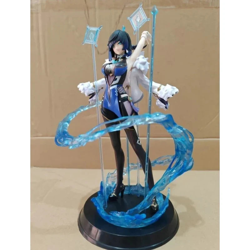 Genshin Impact Yelan Anime Figure 31cm Orchid in Secluded Valley Thousand Faces Scene Model Statue for Desktop Decoration Gift
