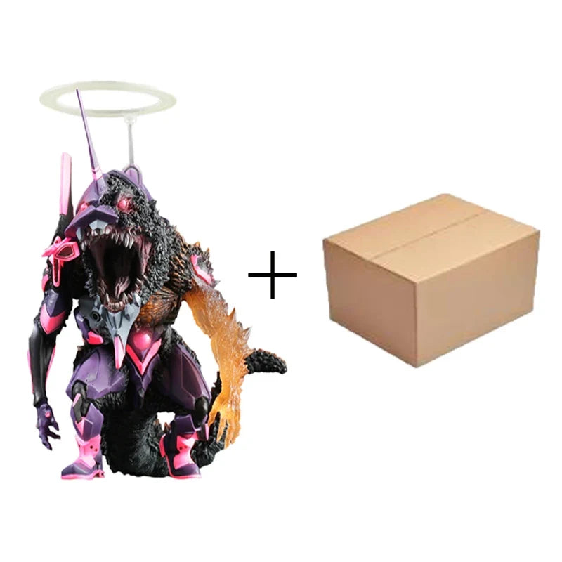 Neon Genesis Evangelion Unit-01 Godzilla Awakening Form 18.5cm PVC Q-version Figurine Model in Stock Car Chassis Decoration