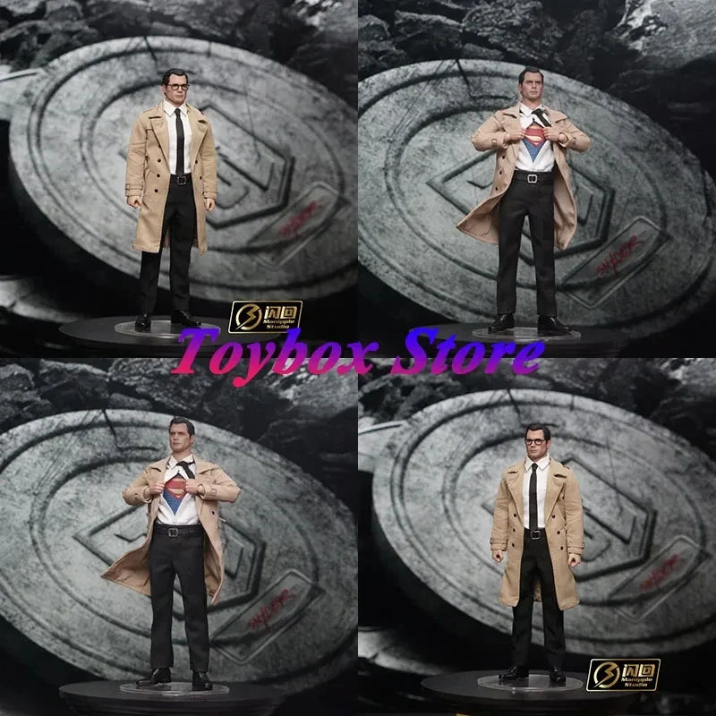Manipple Studio 1/12 Super Hero Journalist Version Full Set Man Action Figure Clark Kent Body Model Toys Accessory For 6" Head