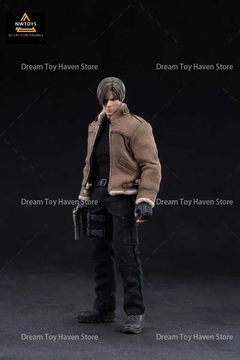1/12 Scale Male Soldier Leon Special Agent Police Super Flexible Joint Body Model 6Inch Action Figure Collectible