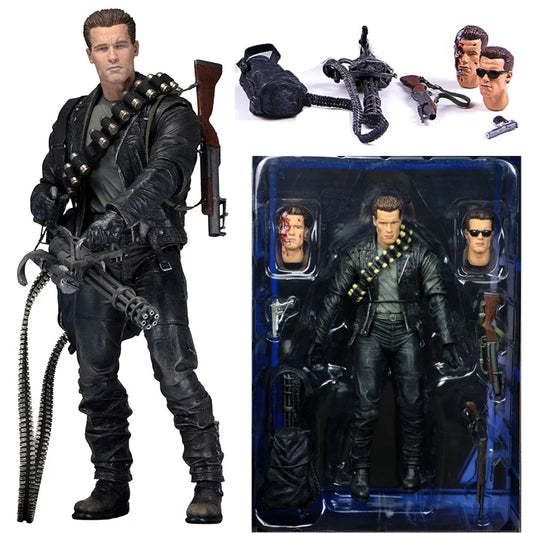 NECA Terminator T-800 Judgment Day T-800 T-1000 Arnold Schwarzenegger Action Figure Collectible Model Toy  7" 18cm Gifts