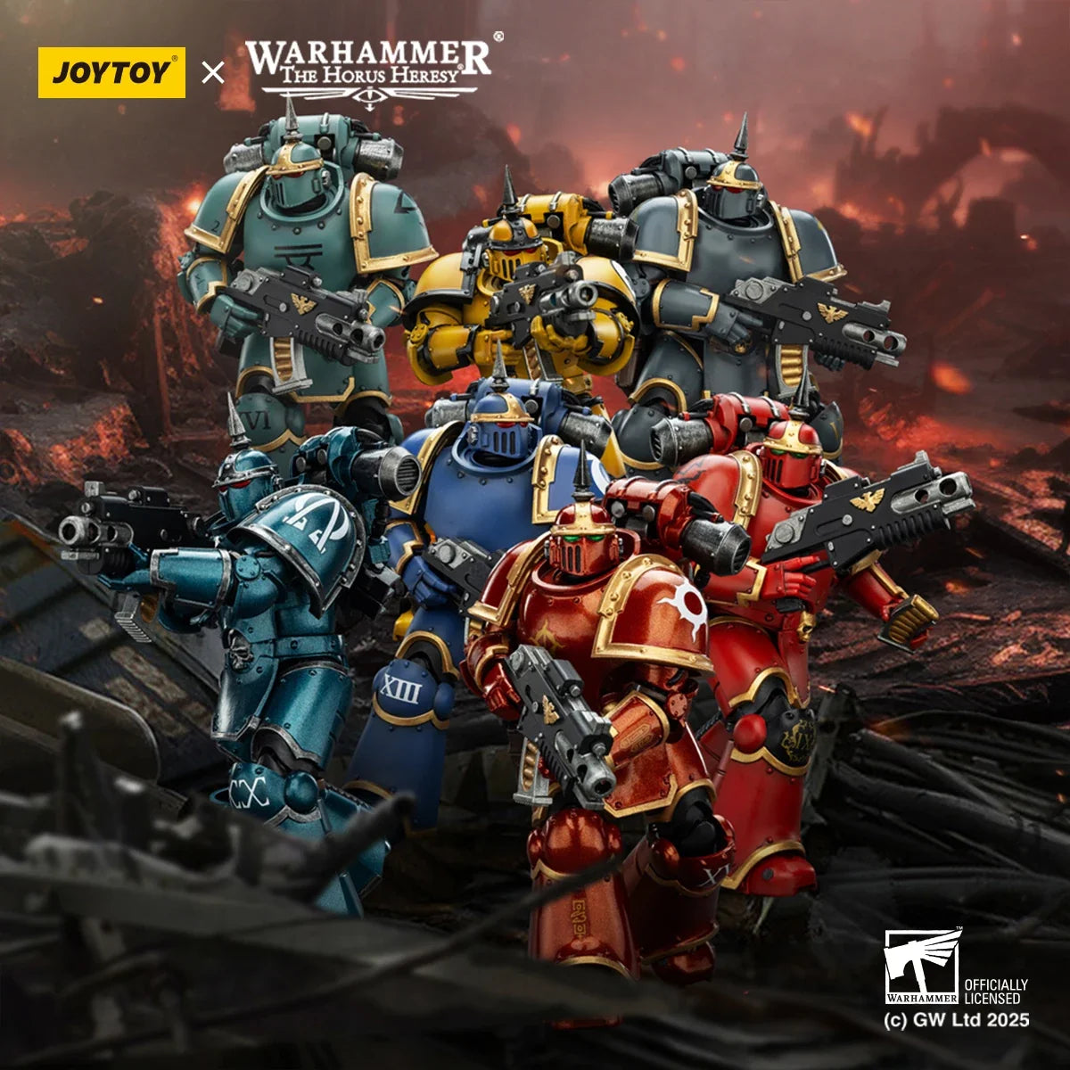 JOYTOY "The Horus Heresy" 1/18 Action Figures Space Wolves Blood Angels Imperial Fists MK lll Tactical Legionary