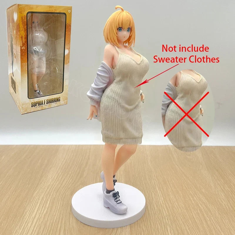 21cm SkyTube TOMO Wedding Dress Kamino Shizuku Anime Girl Figure Uzaki-chan wa Asobitai! Tsuki Uzak Action Figure Model Doll Toy
