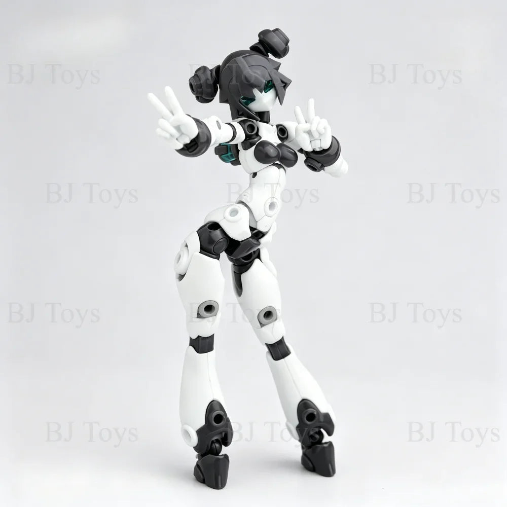 Quankai Gene Interference 2.0 Female Mecha Body, Ultra-Articulated Buildable Action Figure with Interchangeable Head Hand Parts