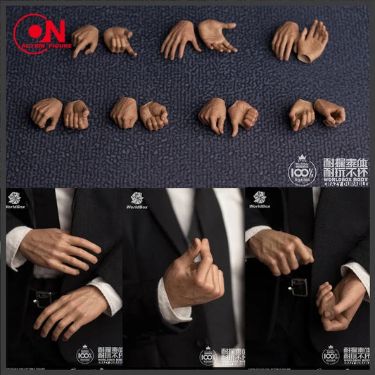 In Stock! Worldbox 1/6 Hands Shape Fingers Model Body Accessories Fit 12" Male Action Figure Dolls