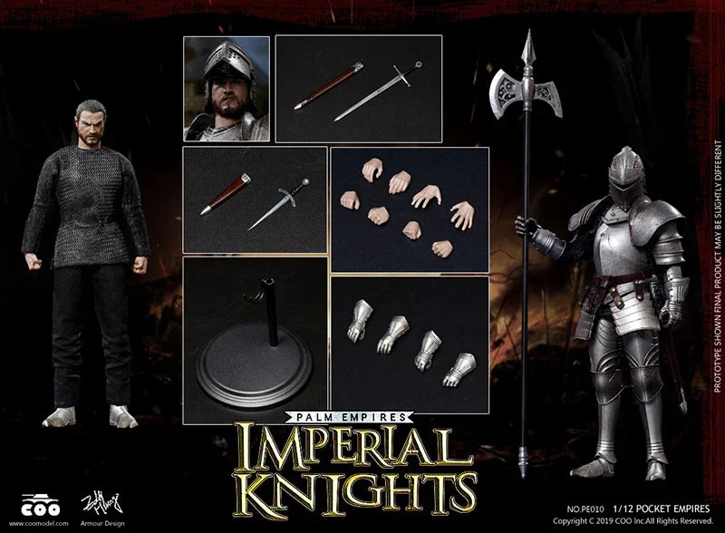 COOMODEL 1/12 Handheld Empire Series PE001 Teutonic Knights PE003 Hospital Knight Full Set 6" Action Figures In Stock