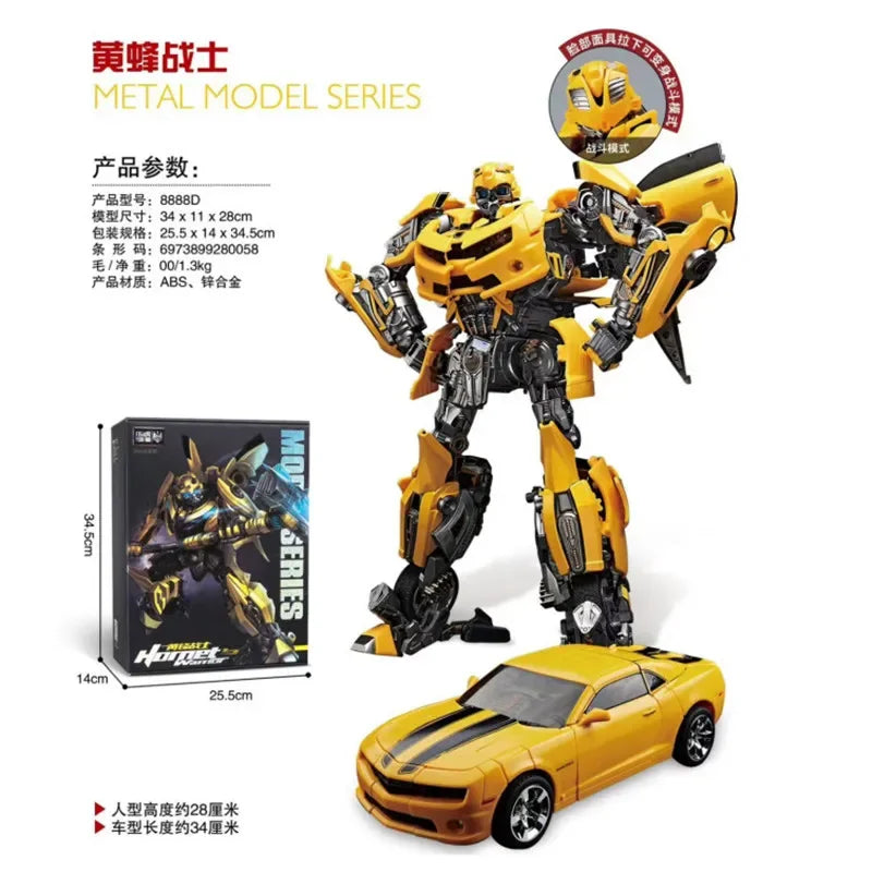 Autobots Transformation Toy 28cm Alloy warhammer Bumblebee Action Figure model Boy's birthday gift