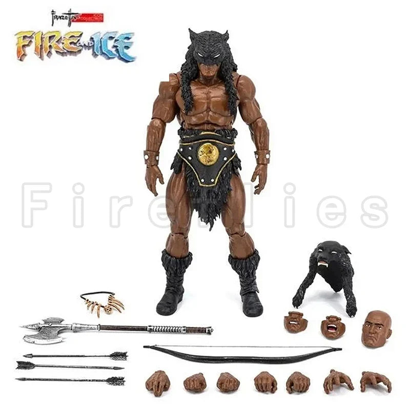 [Pre-Order]1/12 6inches Frazetta Girls Action Figure Fire and Ice ICON Collectibles Dark Wolf Teegra Ver2 Anime Model Toy