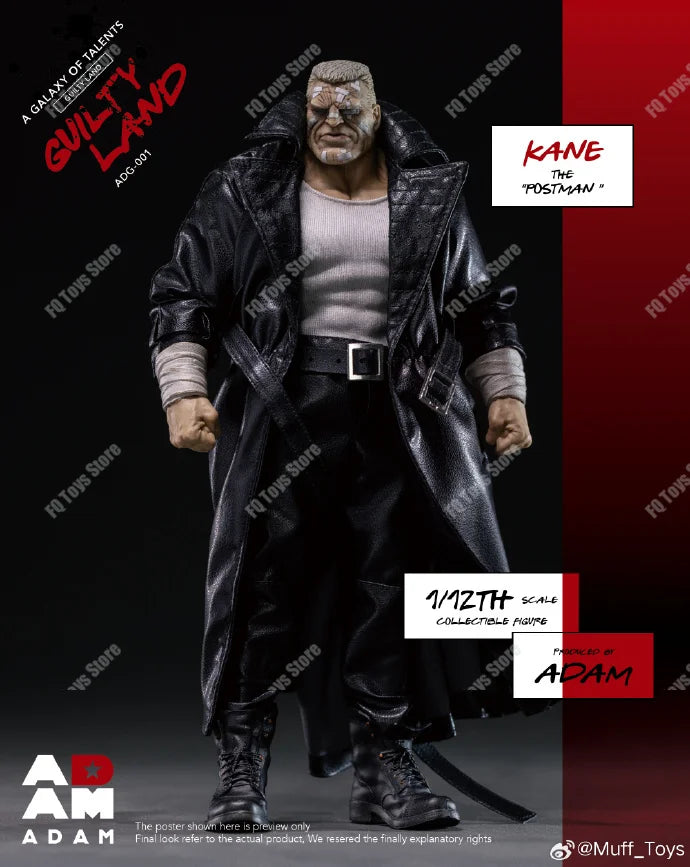 In Stock MUFF ADAM ADG-001 1/12 Scale Men  City of Evil Postman Kane Full Set 6Inch Action Figure Model Toy Collection Gift